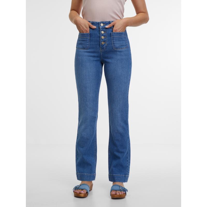 Modré dámské bootcut džíny
