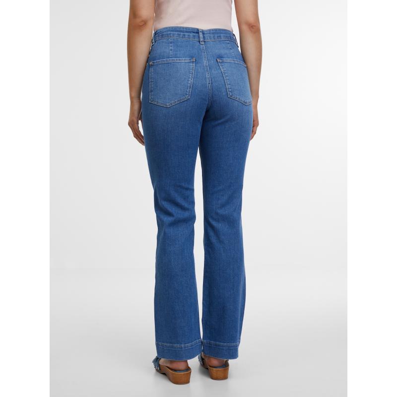 Kék női bootcut farmer