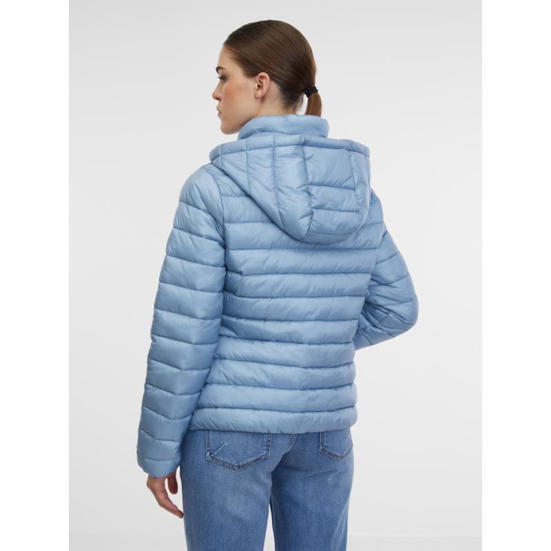 Modrá dámská prošívaná bunda