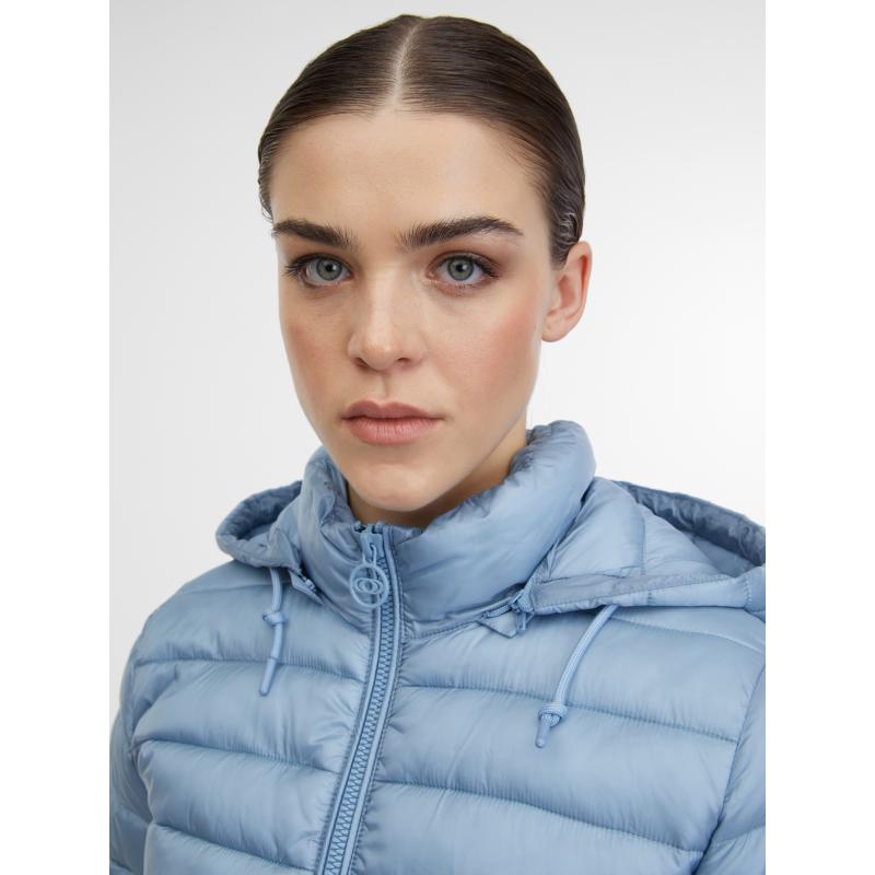 Modrá dámská prošívaná bunda