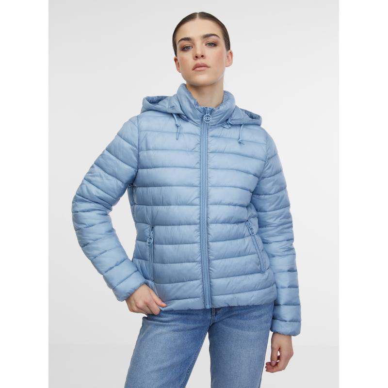 Modrá dámská prošívaná bunda