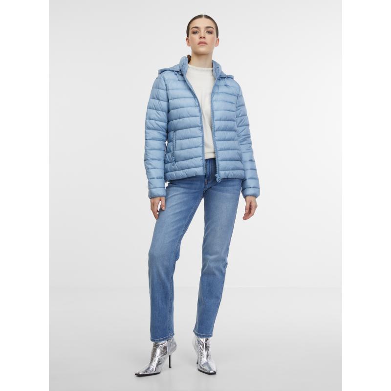 Modrá dámská prošívaná bunda