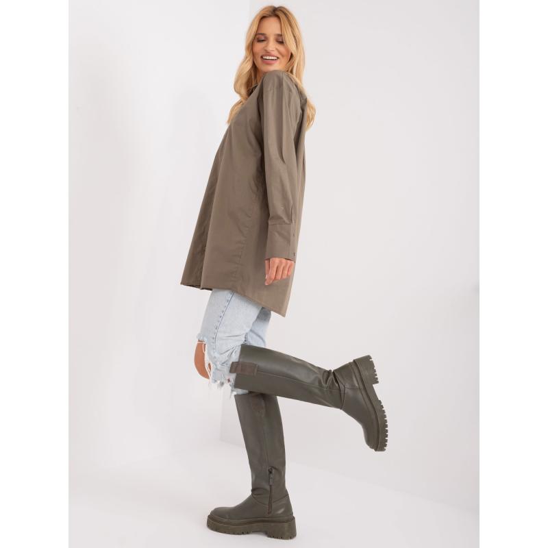 Női hosszú galléros ing KORA khaki