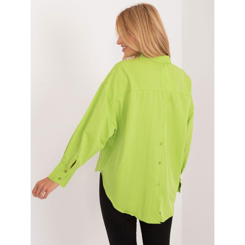 Női oversize galléros ing NIKA lime zöld