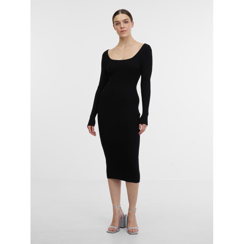 Černé dámské svetrové šaty