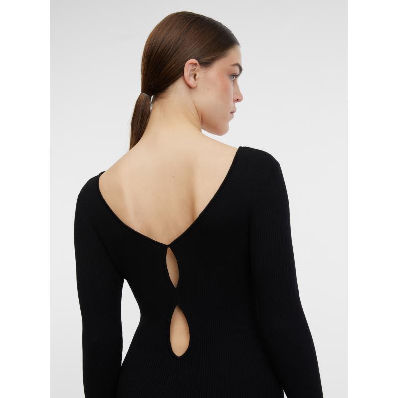 Černé dámské svetrové šaty