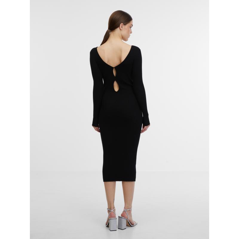 Černé dámské svetrové šaty