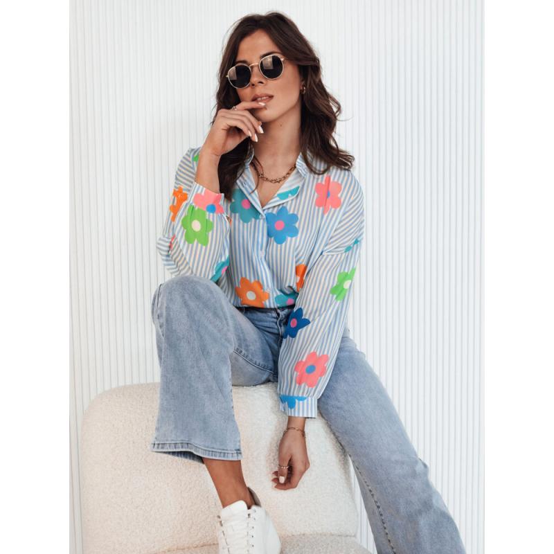 Női oversize ing PLANTINA kék