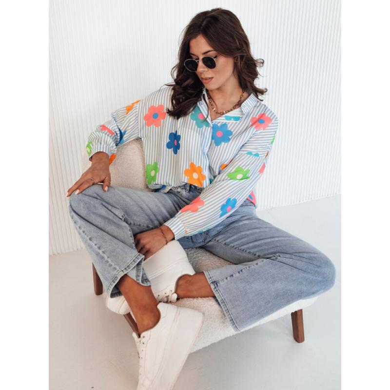 Női oversize ing PLANTINA kék