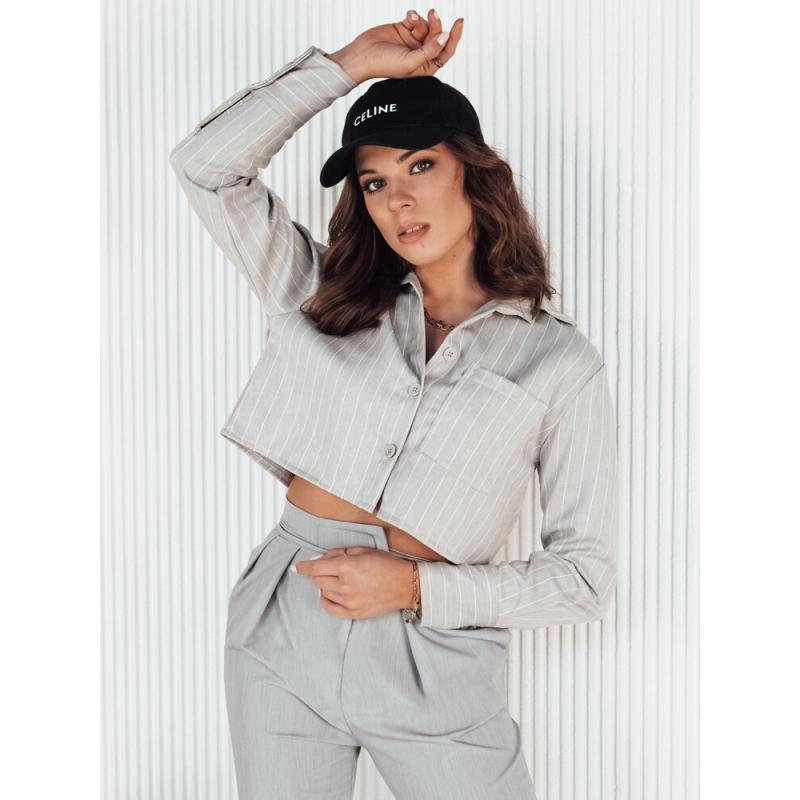 Női csíkos ing GIRSA szürke