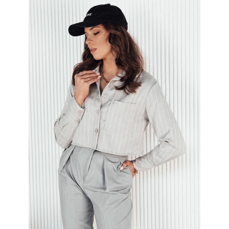 Női csíkos ing GIRSA szürke