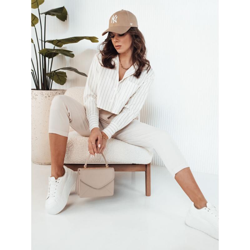 Női csíkos ing GIRSA ecru