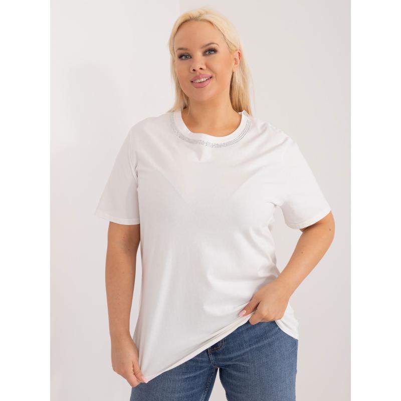 Dámská halenka se síťovinou plus size POTA ecru  