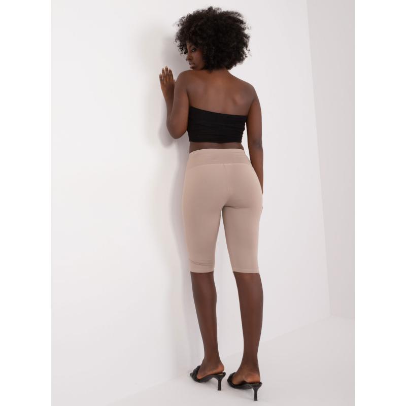Dámské šortky hladké cyklistické SPORT tmavě béžové 