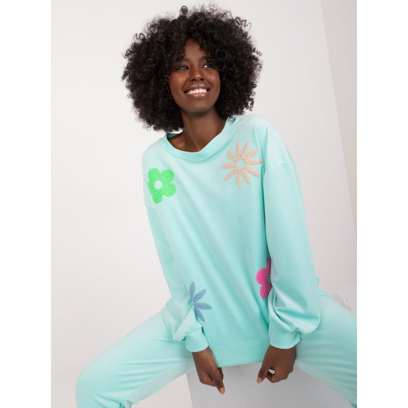 Női szett blúzzal és nadrággal VELLA menta