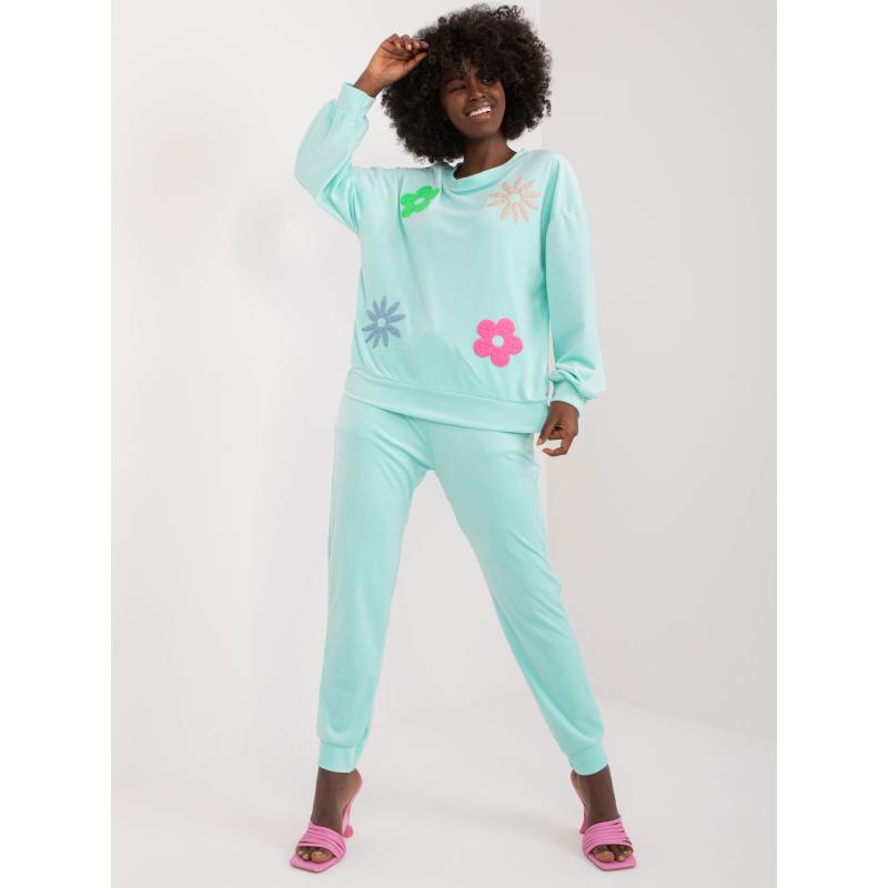 Női szett blúzzal és nadrággal VELLA menta