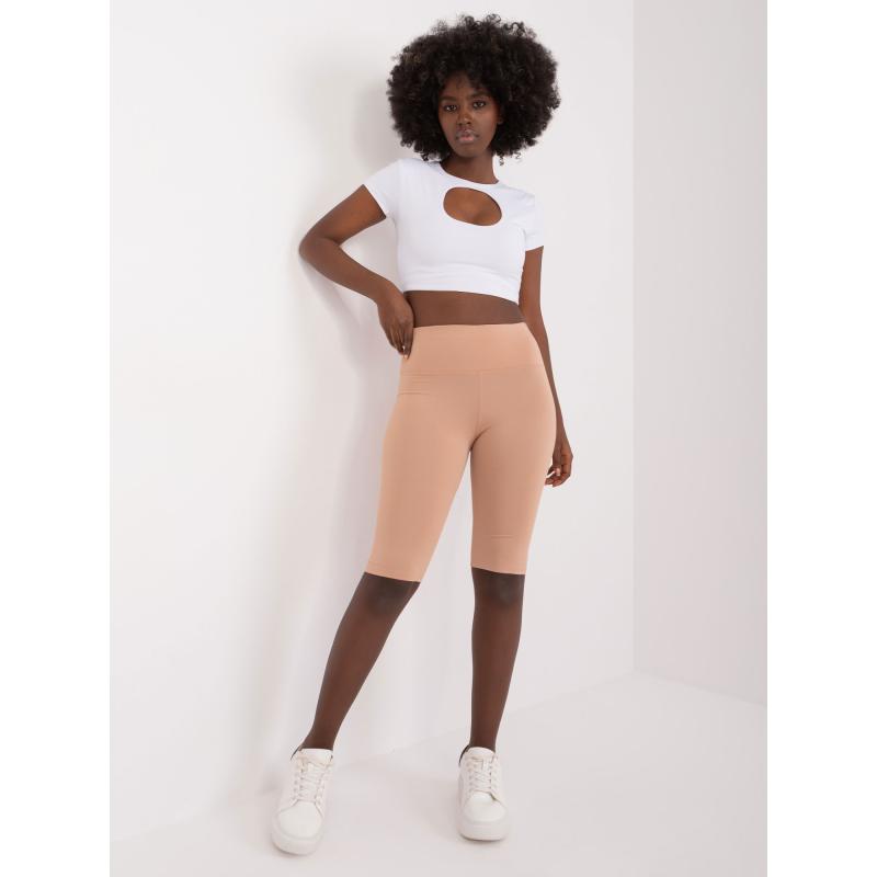 Női magas derekú rövidnadrág ITA barna