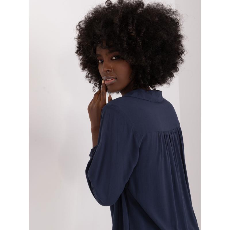 Dámský halenka s límečkem SUBLEVEL námořnicky modrá 