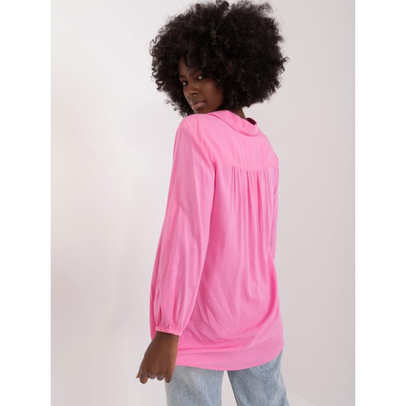 Női V-nyakú blúz SUBLEVEL pink