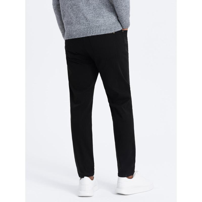 Férfi szabott chino nadrág V1 OM-PACP-0151 fekete