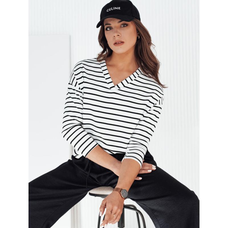 Női csíkos blúz VARASE fehér