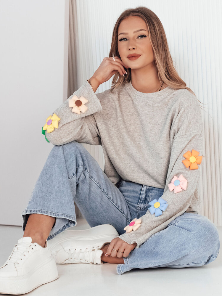 Dámska mikina oversize RAWEL sivá