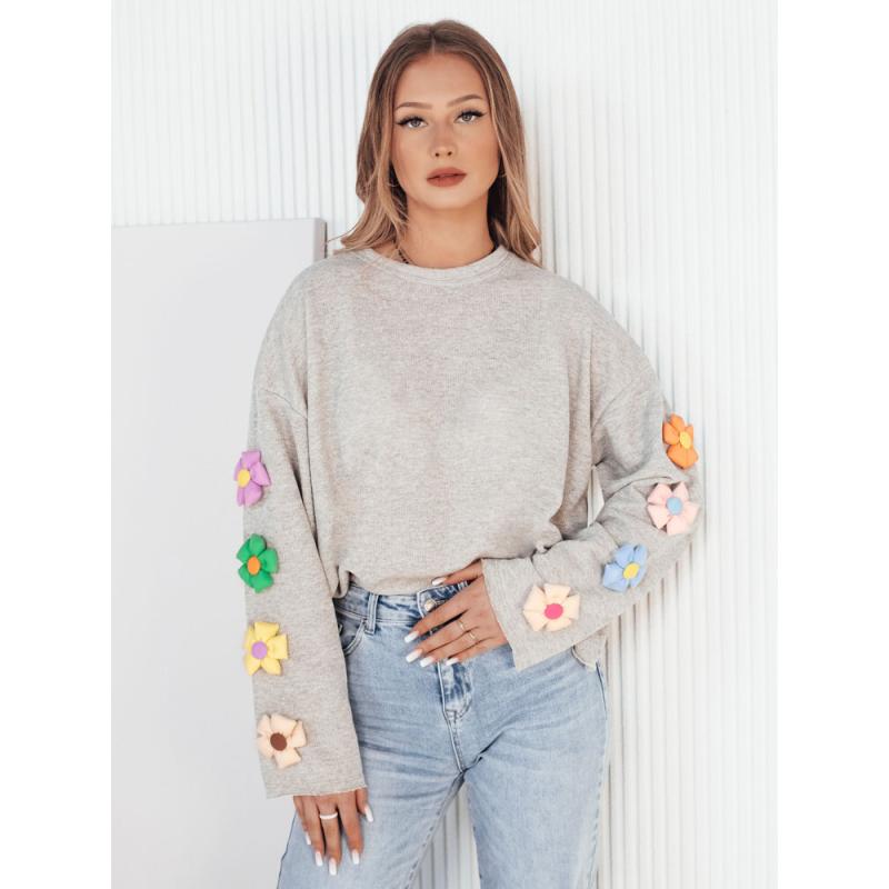 Női nagyméretű pulóver RAWEL szürke