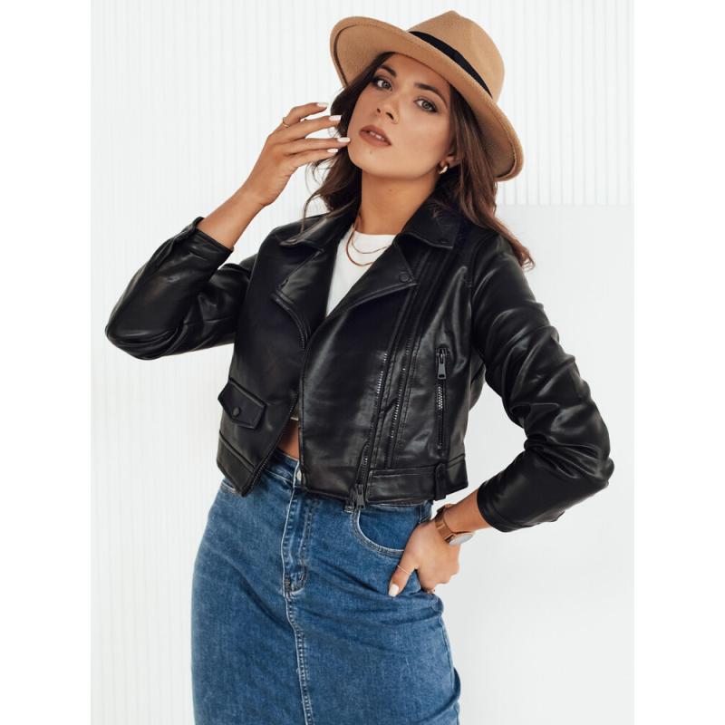 Dámská koženková bunda MOLTION černá