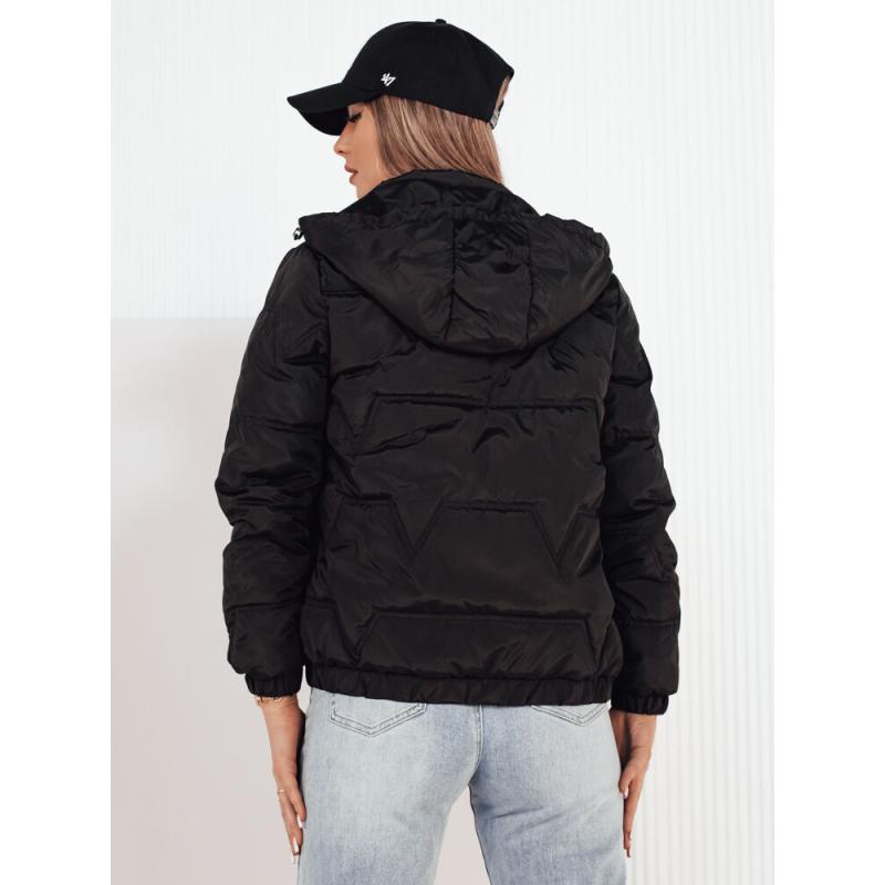 Női steppelt kabát ZERNI fekete