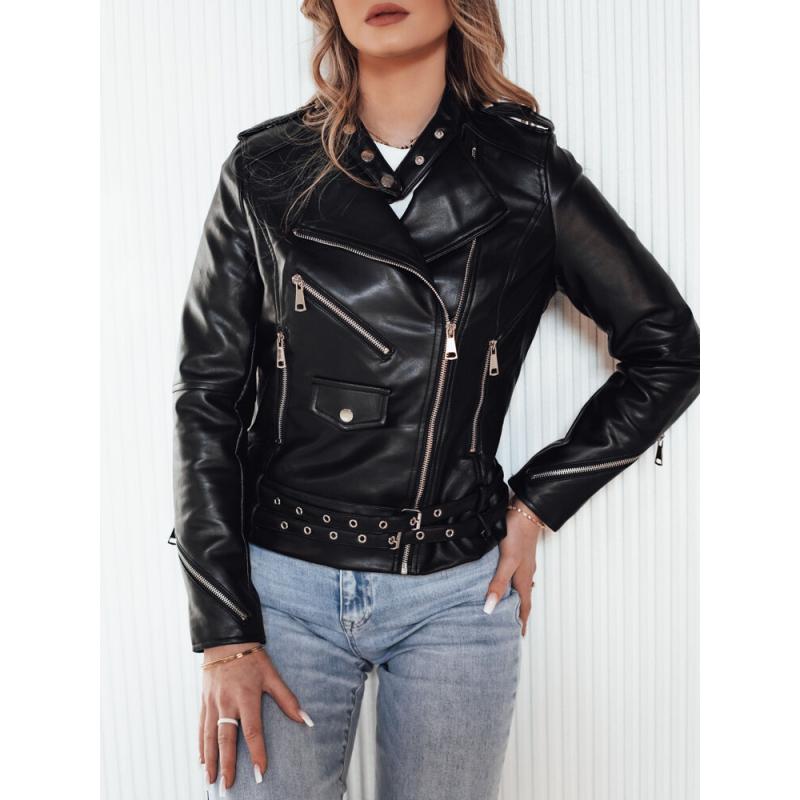 Női bőrdzseki ROLDAN fekete