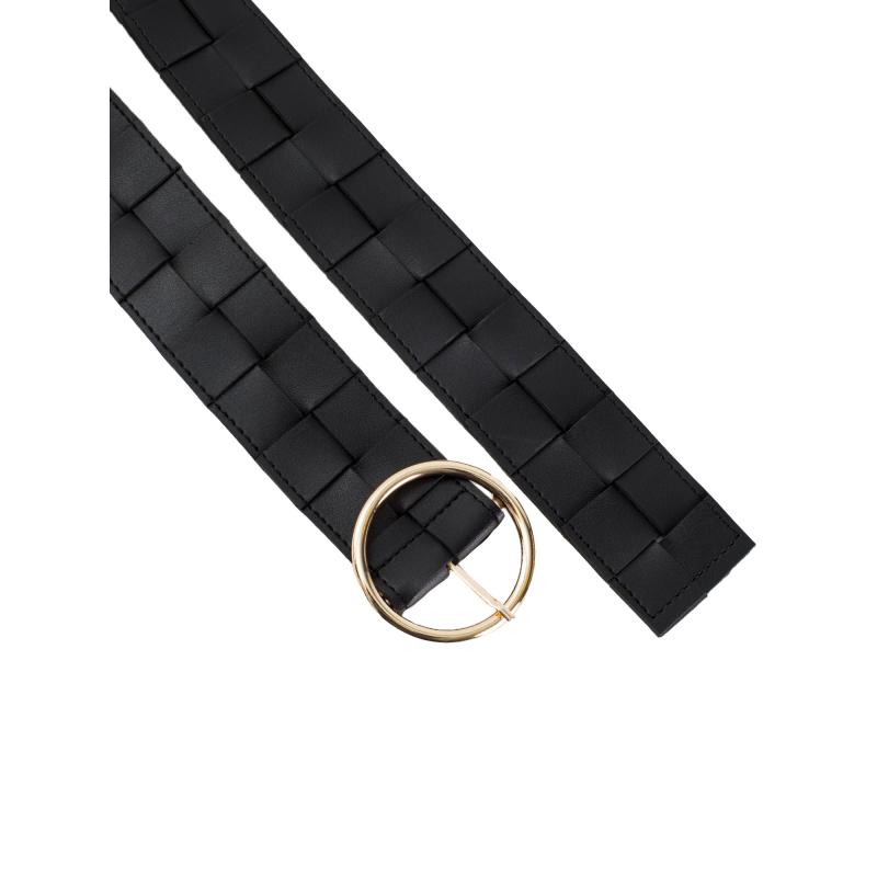 Dámský pásek s kulatou sponou OCH BELLA černý 