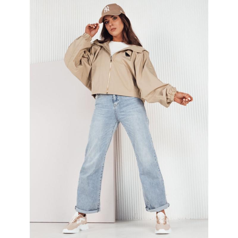 Dámska oversize bunda CATRAL tmavo béžová
