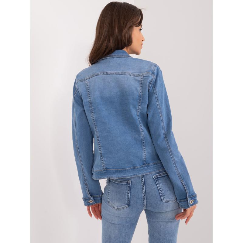 Női dzseki applikációkkal JEANS kék