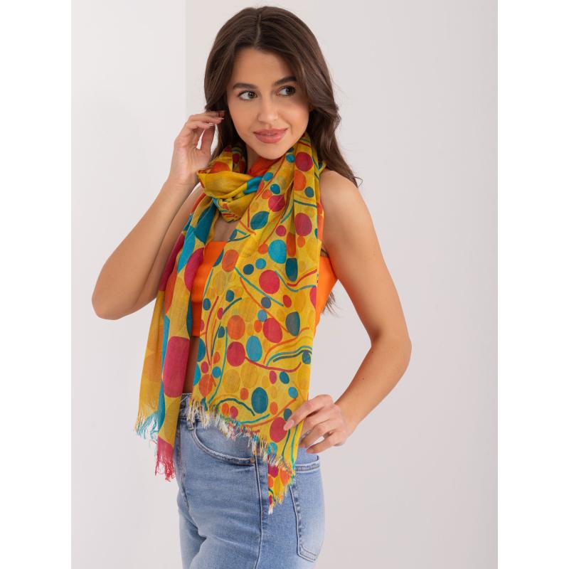Dámská bavlněná šála žlutá 