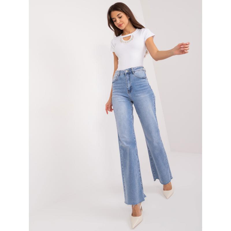 Dámské tričko ve fitted střihu pruhované FOTA bílé 