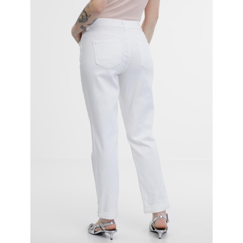 Biele dámske džínsy Boyfriend