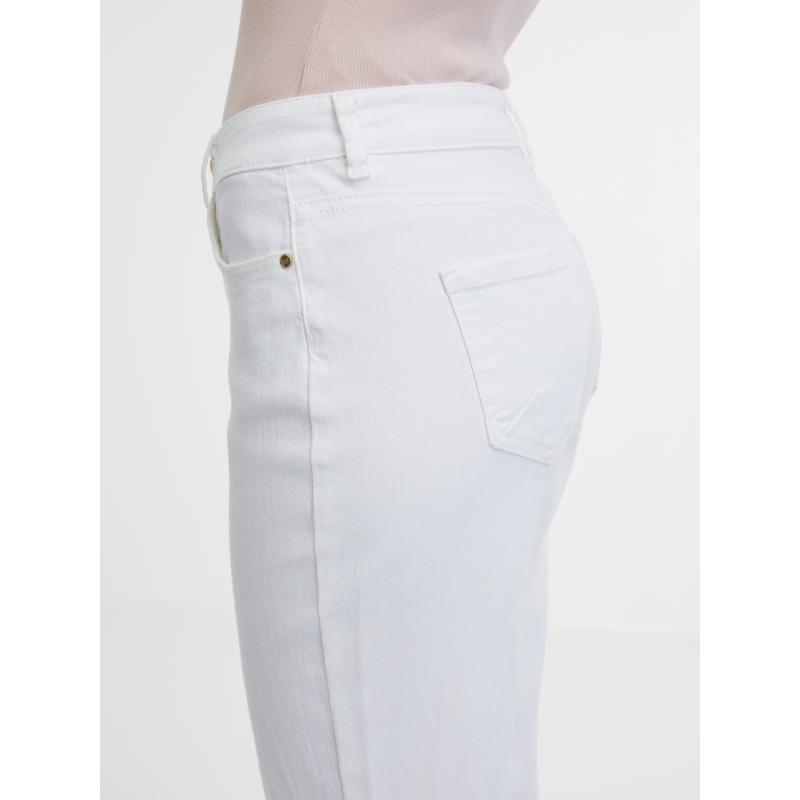 Biele dámske džínsy Boyfriend