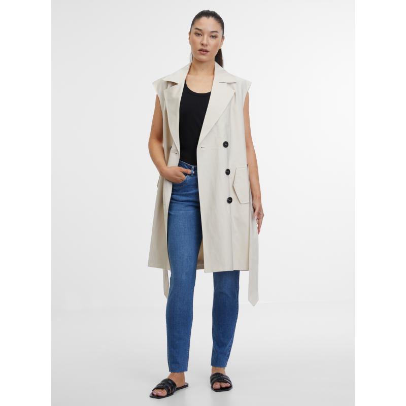 Béžová dámská vesta