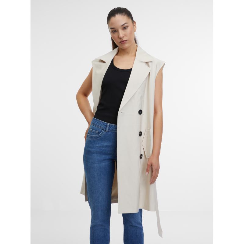 Béžová dámská vesta