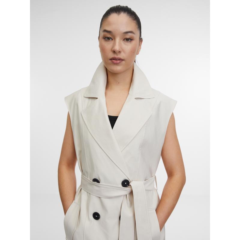 Béžová dámská vesta