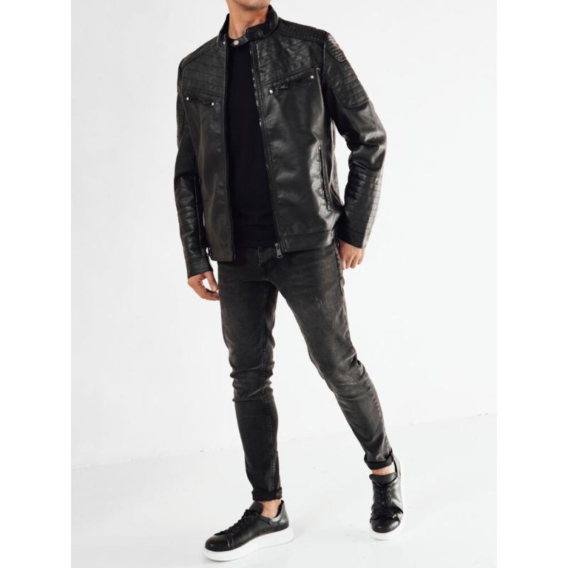 Férfi bőrdzseki SITAS fekete