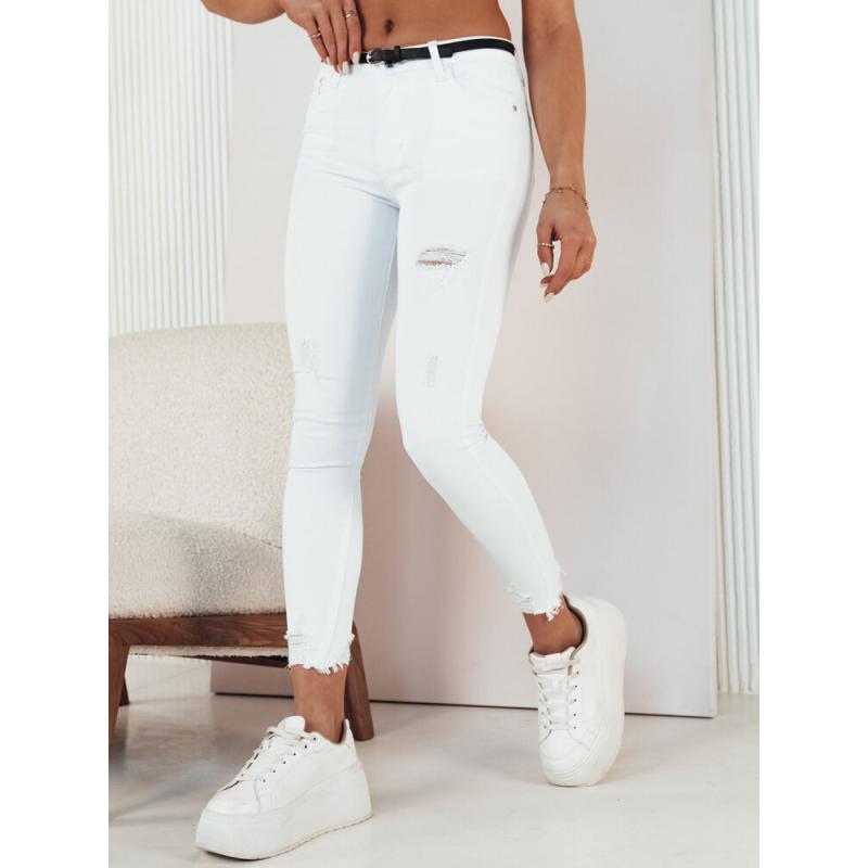 Dámske džínsové nohavice FALIA biele