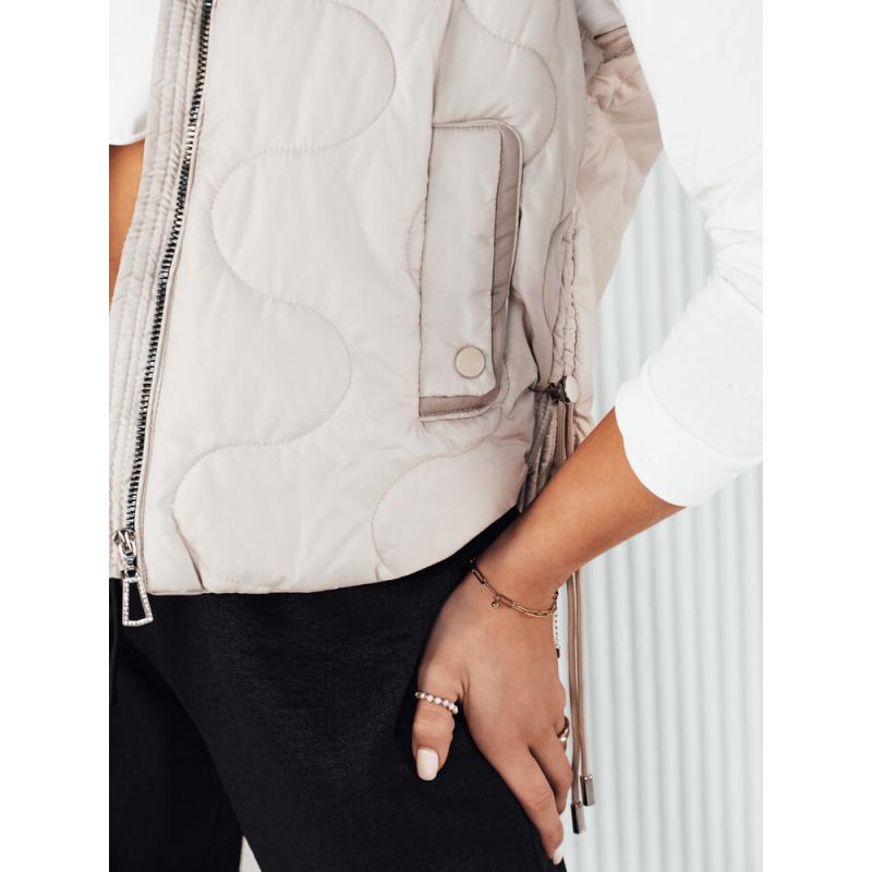 Női steppelt mellény TREOS világosszürke