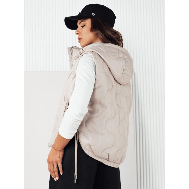 Női steppelt mellény TREOS világosszürke