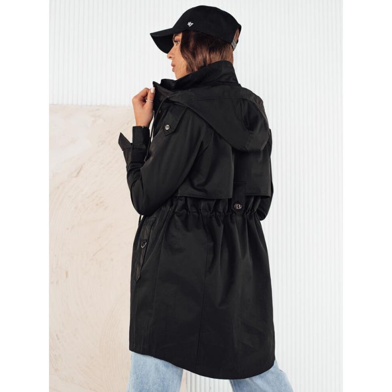 Női parka dzseki BRENS fekete