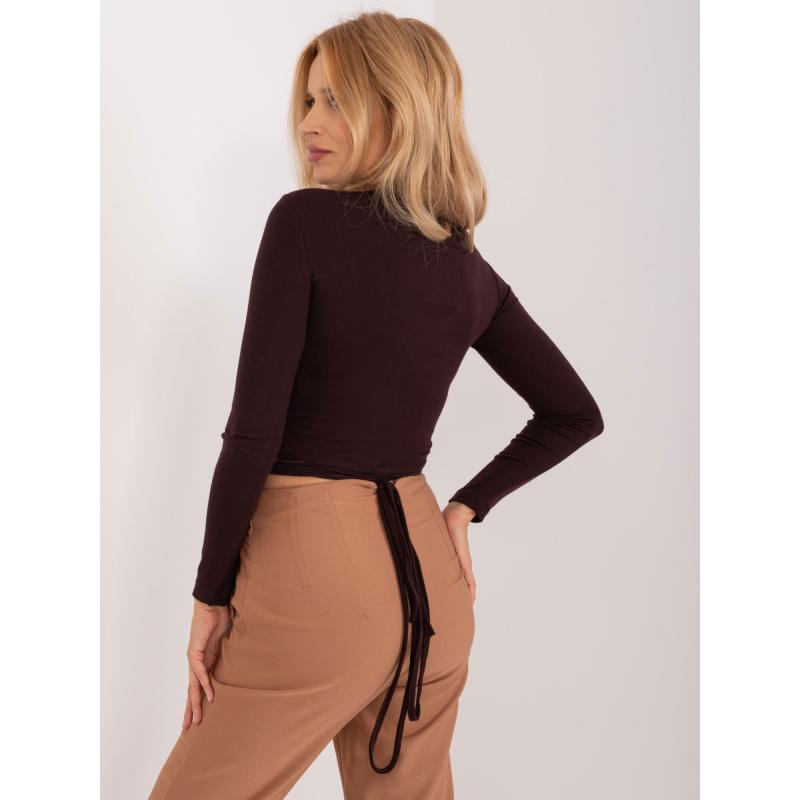 Dámská halenka z viskózy YOU tmavě hnědá 