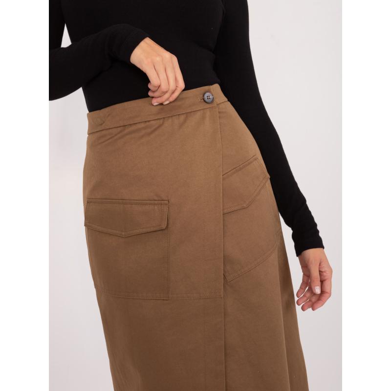 Dámská sukně s podšívkou midi CARGO hnědá 