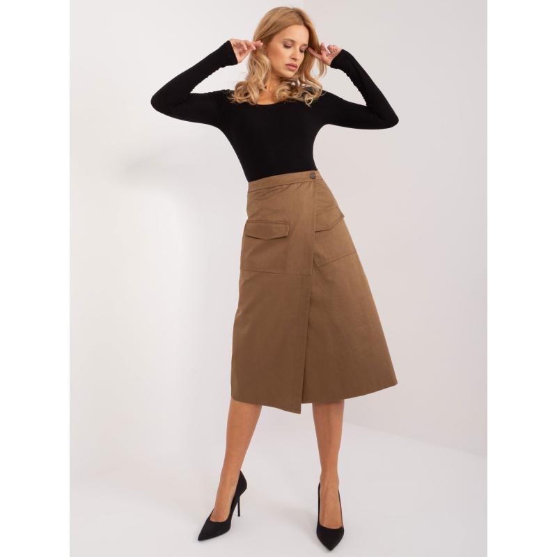 Dámská sukně s podšívkou midi CARGO hnědá 