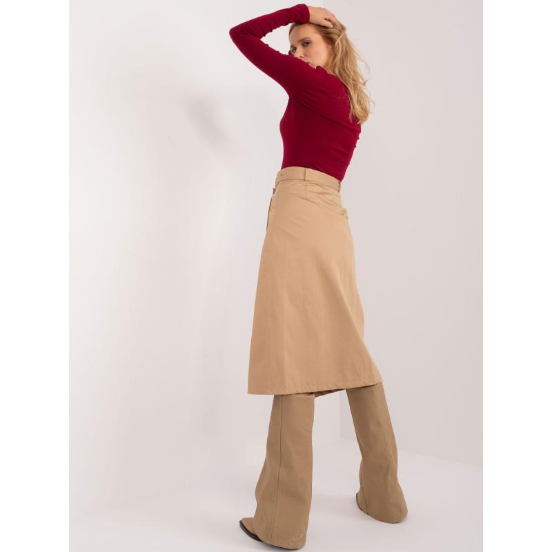 Dámská sukně s páskem CARGO hnědá