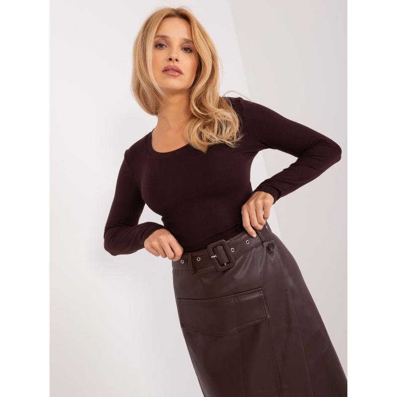 Női öko bőrszoknya CARGO sötétbarna